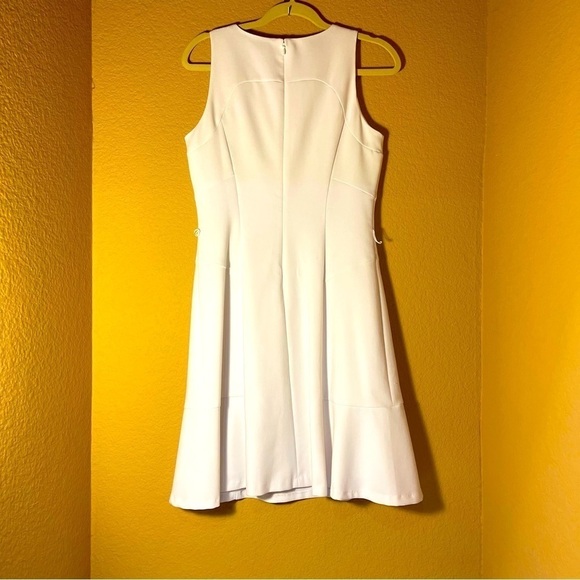 WHBM Iconic Sleeveless White A-Line Dress and Belt Size 6 - Picture 2 of 16